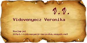 Vidovenyecz Veronika névjegykártya